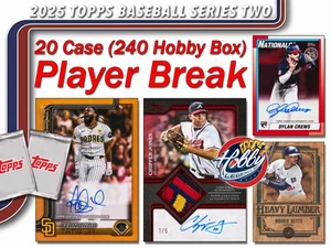 Evan Carter TEX 2025 Topps SERIES 2 HOBBY 20 Case (240Box) Player Break#1 - Picture 1 of 10