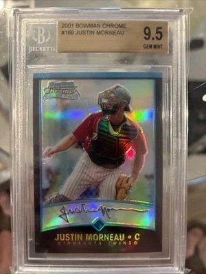 2001 Bowman Chrome JUSTIN MORNEAU #169 RC refrator BGS 9.5 GEM ESTADO PERFEITO 💎 MVP - Imagem 1 de 2