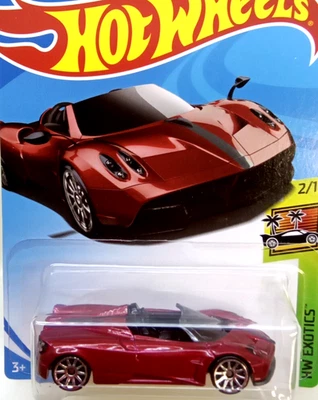 Hot Wheels  '17 PAGANI HUAYRA ROADSTER RED #243/365. # HW EXOTICS 2/10. 2018. - image 1 of 4
