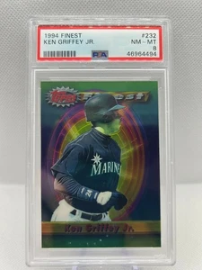 1994 Topps Finest Ken Griffey Jr. 232 Seattle Mariners PSA 8 - Picture 1 of 4