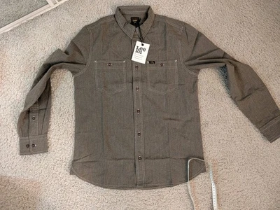 Lee 101 Selvedge Chambray 工作衬衫 Kuroki Mills 中号 全新带标签 — 第 1/4 张图片