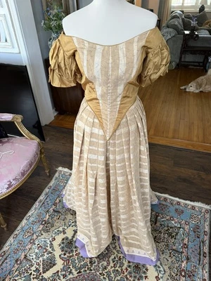 Civil War Reenactment Womens Formal Gown Day Dress Hand Made Small - Image 1 of 4