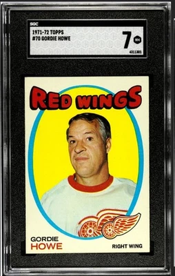 1971-72 Topps #70 Gordie Howe #70 (HOF) SGC 7 ~ Freshly Graded  - Image 1 of 2
