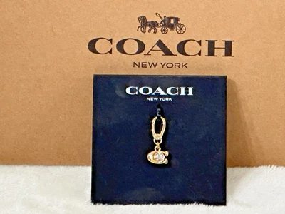 COACH ~ Mini Firma "C" Collar Colgante con Diamante Blanco Estrás ~ ¡NUEVO CON ETIQUETAS! Foto 1 de 4