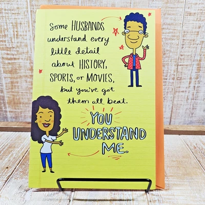 Hallmark Birthday Greeting Card 6x8 For Husband Yellow Pop Out Chalkboard - Image 1 of 4