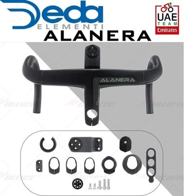 MANUBRIO FIBRA CARBONIO DEDA ALANERA BICI CORSA ATTACCO INTEGRATO 42 44 POGACAR - Immagine 1 di 4