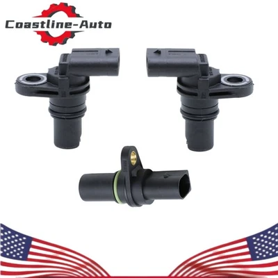 2x Camshaft & 1x Crankshaft Position Sensor For 2009-17 Audi A3 A4 A5 Q3 2.0L L4 - Image 1 of 4
