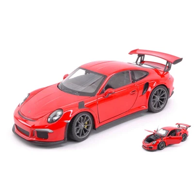 PORSCHE 911 (991) GT3 RS 2016 ORANGE 1:24 Welly Auto Stradali Modellino Nuovo - Immagine 1 di 3