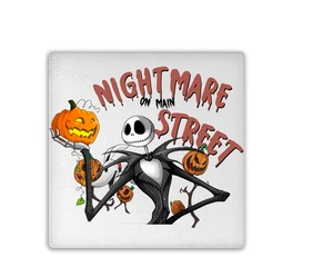 8' Square Tempered Glass Cutting Board-Halloween-Jack Skillington-Humor-Kitchen - Picture 1 of 1