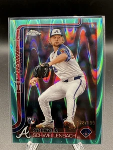 spencer schwellenbach 2025 Topps Chrome Aqua Lava /199 - Picture 1 of 1