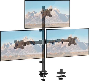 [Read Description]Triple Monitor Stand for Desk WHYFONE 600mm Tall Pole - Picture 1 of 10