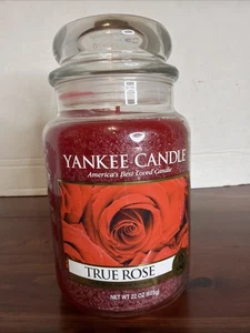 Yankee Candle True Rose Grande 22 OZ Tarro de Vidrio Grande Retirado NUEVO Día de San Valentín - Imagen 1 de 8