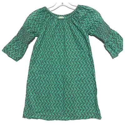 Vestido Peek Niñas S 4-5 Estampado de Pájaros AOP Verde Púrpura Hippie Retro Boho Tropical  Foto 1 de 4