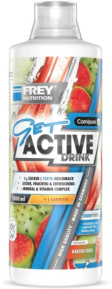 Frey Nutrition Get Active Drink, 1000 ml Flasche, Kaktus-Feige - Bild 1 von 1