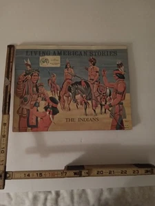 Vintage 1963 Living American Stories The Indians Pop-Up Book - Foto 1 di 3