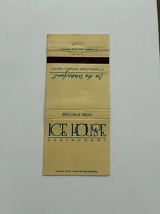Ice House Restaurant Burlington Vermont Vintage Matchbook Cubierta 10 - Imagen 1 de 1