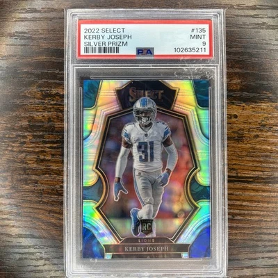 2022 Select Kerby Joseph Silver Prizm PSA 9 Lions - Image 1 of 2