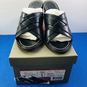 Cole Haan Country D12349 Damen schwarze Leder-Pantoletten mit Absatz Größe 5 B - Bild 1 von 12