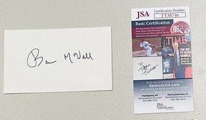 Bruce McNall Signed Autographed 3x5 Card JSA Certed Los Angeles Kings Owner