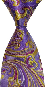 Hot Sale! New Classic Paisley Floral JACQUARD WOVEN 100% Silk Men's Tie Necktie - Picture 1 of 26