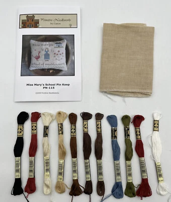 Primitive Needleworks “Miss Mary’s School Pin Keep” Cross Stitch Kit - Image 1 of 4