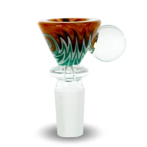 Color Reversal Design Funnel Marble Glass on Glass Screen Slide Bowl 14 - 18mm - Picture 1 of 2
