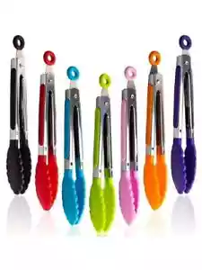 Mini Pinze da Cucina 7 Pollici Resistenti al Calore Punte in Nylon per Cucinare Servizio - Foto 1 di 23