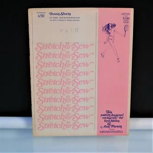 Vintage 1974 Stretch and Sew 650 Pattern Uncut Tennis Shorts Hips 30 - 46 - Picture 1 of 8