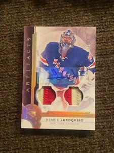 Henrik Lundqvist 2016 artifacts patch auto autograph #5/5
