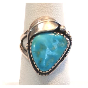 Navajo Indianer Türkis Sterling Ring Gr. 6 (1330) - Bild 1 von 7