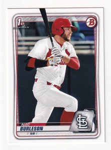 2020 Bowman Draft Picks ALEC BURLESON 1st ROOKIE CARD #BD-45 St Louis Cardinals