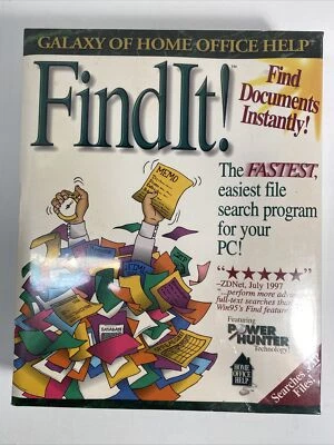 FindIt! Rom Tech Software Home Office Help Windows 95 Find Documents PC Vintage - Image 1 of 4