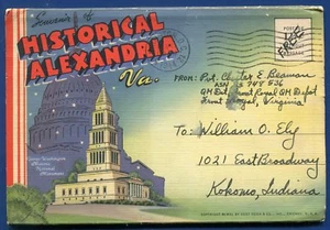 Historical Alexandria Virginia va Postcard Folder - Picture 1 of 2