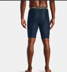 UNDER ARMOUR MEN'S PROJECT ROCK HEATGEAR SHORTS NAVY Sz-L #1353900-NWT - Picture 1 of 10