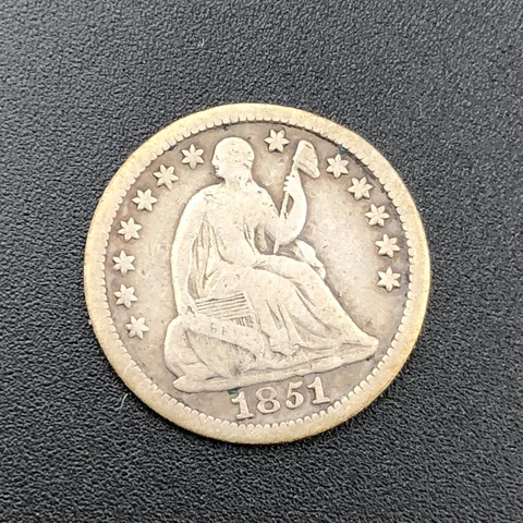 1851 Seated Liberty Half Dime Silver U.S Coin Cover