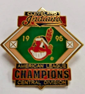 Chief Wahoo 1995 Central Division Champions Hat Lapel Pin Clevland Indians NWOT - Picture 1 of 1