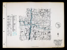 1940 Michigan Highway Map Otsego County Gaylord Vanderbilt Elmira Waters Lake MI