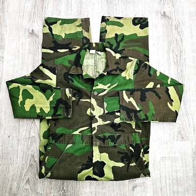 Vintage 60s 70s Camo Coveralls Vtg Talon Zip Hunting Outdoor Work USA 16  Mens S - Image 1 of 4