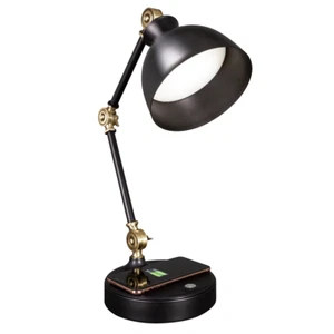 OttLite Wireless Charging LED Desk Lamp Black - Picture 1 of 10