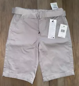 NWT Boys Guess Abel Stretch Flat Front Shorts Mountain Grey A928 Size 8 - Picture 1 of 2