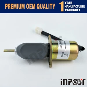 Solenoide de parada de combustible del motor 12V 119807-77800 para Yanmar - Imagen 1 de 5