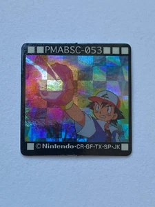 PMABSC-053 Ash Pokeball Pokemon Mini Card Vintage Japanese 1" Anime Holo - Picture 1 of 2