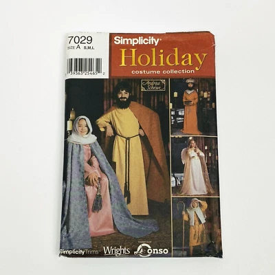 Nativity Costumes Angel Mary Joseph King S M L Simplicity 7029 Sewing Pattern - Image 1 of 4