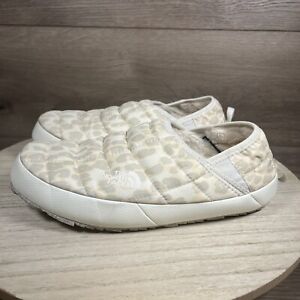 North Face Thermoball Traction Mule V Slippers Ivory Leopard Print Womens Size 7