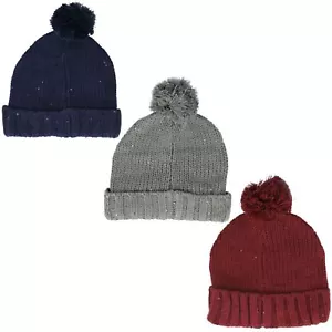 SOMBRERO DE INVIERNO BOBBLE PARA DAMA CON LENTEJUELAS GL430 Precio de venta al por menor £2.99 - Imagen 1 de 17