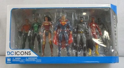 DC Icons Justice League Rebirth 7 Pack Figure Set SEALED NEW DC Collectibles - Image 1 of 4