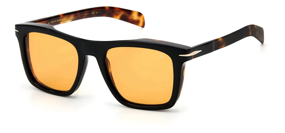 David Beckham Sunglasses DB 7000/s Wr7/w7 Black Orange Authentic