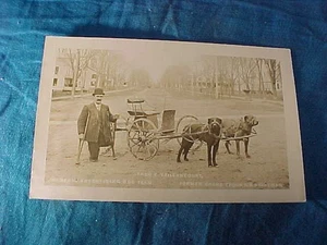 Early 20thc MAN w NO LEGS w DOG CART REAL PHOTO POSTCARD - Picture 1 of 2