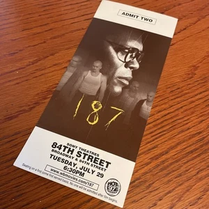 Boleto avanzado de proyección de películas 187 Samuel L Jackson Nueva York 1997 - Imagen 1 de 5