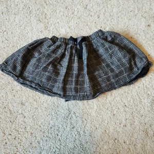Zara Girls Plaid Skort Size 6 Gray Mini Skater Preppy Academia Y2K Cottagecore - Picture 1 of 9